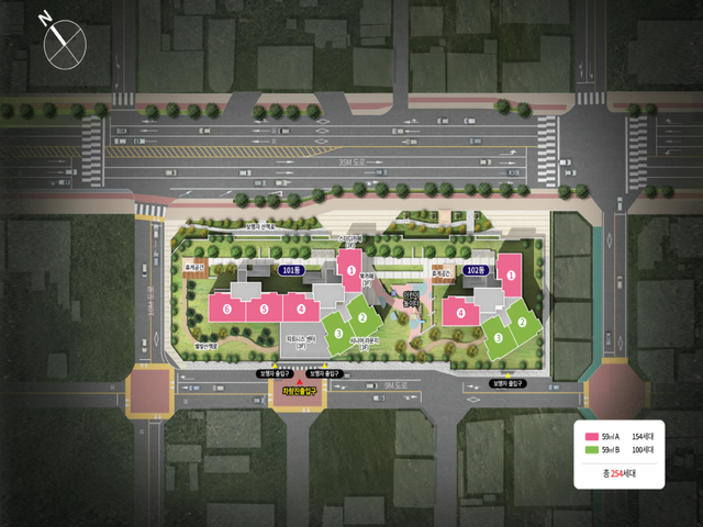 군산 아너팰리스 단지배치도